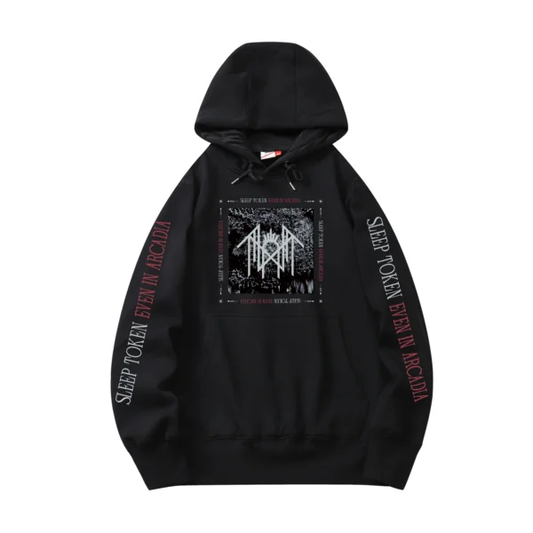 Arcadia Flamingo Hoodie - Black